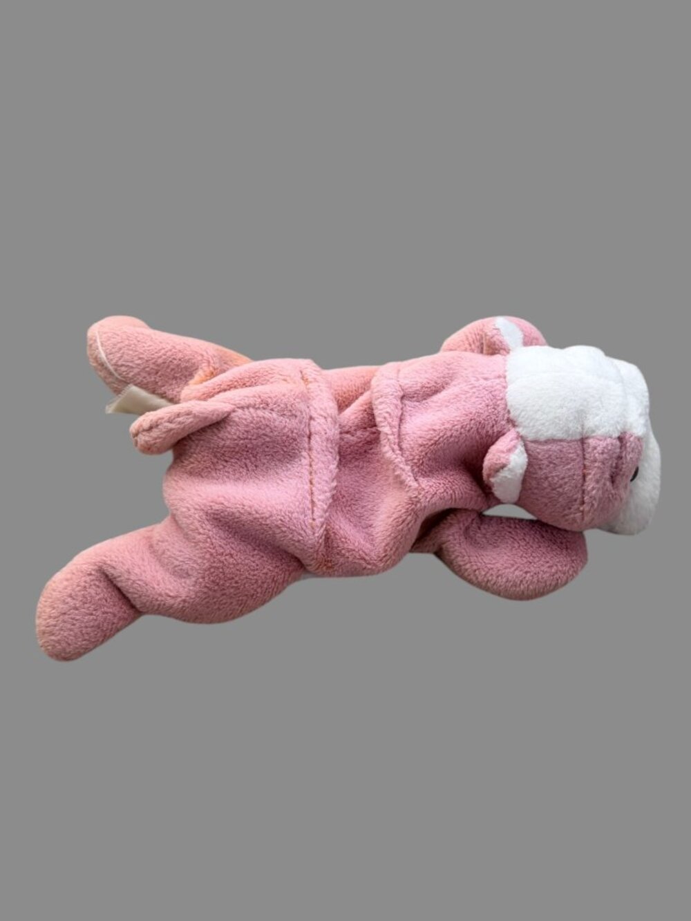 Vintage Ty Beanie Baby Wrinkles Bulldog Plush 1996 Retired Pink Ears 8" Toy - Picture 4 of 7